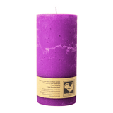 Stumpenkerze aus Paraffin, Purple, Country, 65/135 mm, KERZENFARM HAHN, Brenndauer ca. 54h