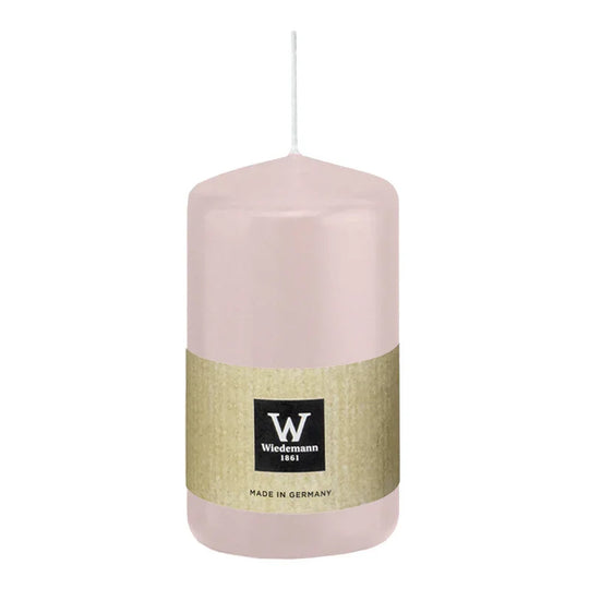 Stumpenkerze aus Paraffin, Rosé, Wiedemann, 100/58 mm, Brenndauer ca. 33h