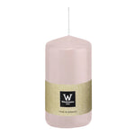 Stumpenkerze aus Paraffin, Rosé, Wiedemann, 120/58 mm, Brenndauer ca. 40h