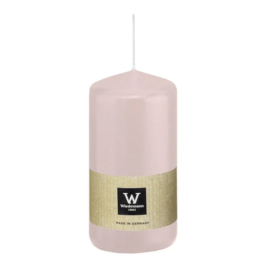 Stumpenkerze aus Paraffin, Rosé, Wiedemann, 130/68 mm, Brenndauer ca. 52h