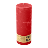 Stumpenkerze aus Paraffin, Rot, Country, 70/190 mm, KERZENFARM HAHN, Brenndauer ca. 72h