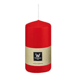 Stumpenkerze aus Paraffin, Rot, Wiedemann, 100/48 mm, Brenndauer ca. 23h
