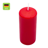 Stumpenkerze aus Paraffin, Rot, Wiedemann, 100/48 mm, Brenndauer ca. 23h - luterna.de