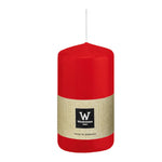 Stumpenkerze aus Paraffin, Rot, Wiedemann, 120/58 mm, Brenndauer ca. 40h