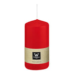 Stumpenkerze aus Paraffin, Rot, Wiedemann, 130/68 mm, Brenndauer ca. 52h