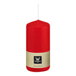 Stumpenkerze aus Paraffin, Rot, Wiedemann, 200/78 mm, Brenndauer ca. 119h