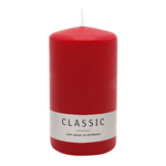 Stumpenkerze aus Paraffin, Rubin, WENZEL, 100/60 mm, Brenndauer ca. 29h, selbstverlöschend
