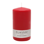 Stumpenkerze aus Paraffin, Rubin, WENZEL, 120/80 mm, Brenndauer ca. 56h, selbstverlöschend