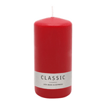 Stumpenkerze aus Paraffin, Rubin, WENZEL, 150/70 mm, Brenndauer ca. 56h, selbstverlöschend