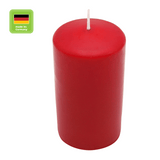Stumpenkerze aus Paraffin, Rubin, WENZEL, 150/70 mm, Brenndauer ca. 56h, selbstverlöschend