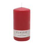 Stumpenkerze aus Paraffin, Rubin, WENZEL, 150/80 mm, Brenndauer ca. 73h, selbstverlöschend