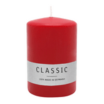 Stumpenkerze aus Paraffin, Rubin, WENZEL, 80/60 mm, Brenndauer ca. 22h, selbstverlöschend