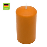 Stumpenkerze aus Paraffin, Safran, WENZEL, 100/60 mm, Brenndauer ca. 29h, selbstverlöschend