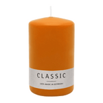 Stumpenkerze aus Paraffin, Safran, WENZEL, 100/70 mm, Brenndauer ca. 34h, selbstverlöschend