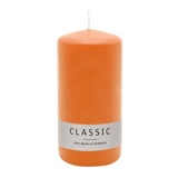 Stumpenkerze aus Paraffin, Safran, WENZEL, 150/70 mm, Brenndauer ca. 56h, selbstverlöschend