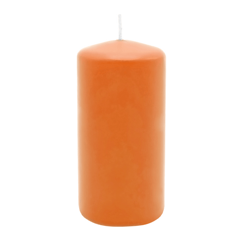 Stumpenkerze aus Paraffin, Safran, WENZEL, 150/70 mm, Brenndauer ca. 56h, selbstverlöschend
