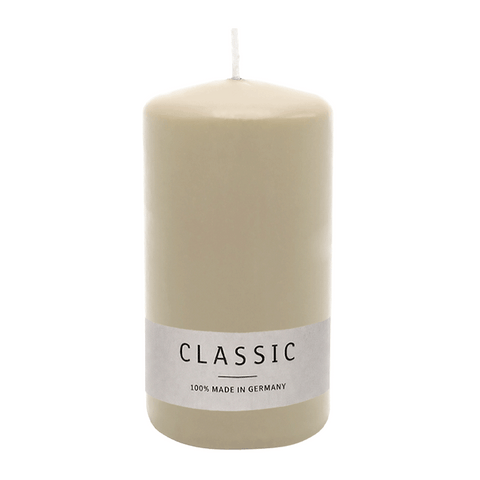 Stumpenkerze aus Paraffin, Sahara, WENZEL, 150/80 mm, Brenndauer ca. 73h, selbstverlöschend