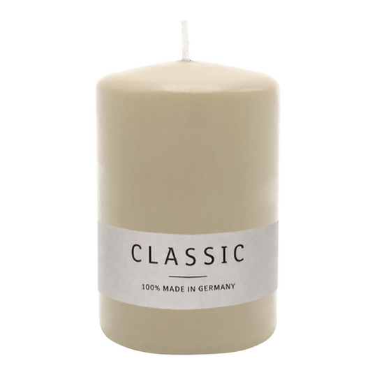 Stumpenkerze aus Paraffin, Sahara, WENZEL, 80/60 mm, Brenndauer ca. 22h, selbstverlöschend
