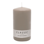 Stumpenkerze aus Paraffin, Sand, WENZEL, 100/60 mm, Brenndauer ca. 29h, selbstverlöschend