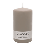 Stumpenkerze aus Paraffin, Sand, WENZEL, 120/80 mm, Brenndauer ca. 56h, selbstverlöschend