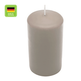 Stumpenkerze aus Paraffin, Sand, WENZEL, 120/80 mm, Brenndauer ca. 56h, selbstverlöschend