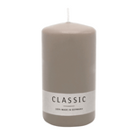 Stumpenkerze aus Paraffin, Sand, WENZEL, 130/70 mm, Brenndauer ca. 47h, selbstverlöschend