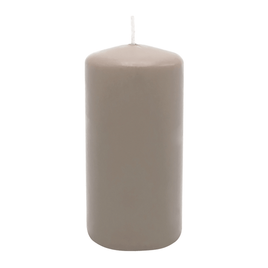 Stumpenkerze aus Paraffin, Sand, WENZEL, 150/70 mm, Brenndauer ca. 56h, selbstverlöschend