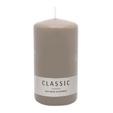 Stumpenkerze aus Paraffin, Sand, WENZEL, 150/80 mm, Brenndauer ca. 73h, selbstverlöschend