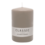 Stumpenkerze aus Paraffin, Sand, WENZEL, 80/60 mm, Brenndauer ca. 22h, selbstverlöschend