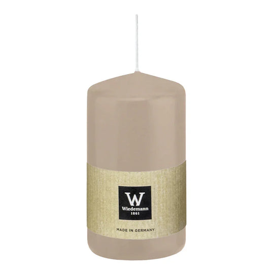 Stumpenkerze aus Paraffin, Schlamm, Wiedemann, 100/58 mm, Brenndauer ca. 33h