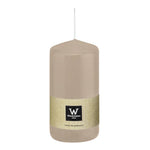 Stumpenkerze aus Paraffin, Schlamm, Wiedemann, 130/68 mm, Brenndauer ca. 52h