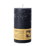 Stumpenkerze aus Paraffin, Schwarz, Country, 50/90 mm, KERZENFARM HAHN, Brenndauer ca. 29h