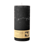 Stumpenkerze aus Paraffin, Schwarz, Country, 65/135 mm, KERZENFARM HAHN, Brenndauer ca. 54h