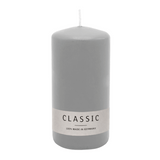 Stumpenkerze aus Paraffin, Silbergrau, WENZEL, 150/70 mm, Brenndauer ca. 56h, selbstverlöschend