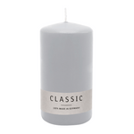 Stumpenkerze aus Paraffin, Silbergrau, WENZEL, 150/80 mm, Brenndauer ca. 73h, selbstverlöschend