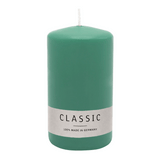 Stumpenkerze aus Paraffin, Smaragd, WENZEL, 100/60 mm, Brenndauer ca. 29h, selbstverlöschend