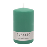 Stumpenkerze aus Paraffin, Smaragd, WENZEL, 100/70 mm, Brenndauer ca. 34h, selbstverlöschend