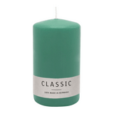 Stumpenkerze aus Paraffin, Smaragd, WENZEL, 120/80 mm, Brenndauer ca. 56h, selbstverlöschend