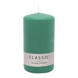 Stumpenkerze aus Paraffin, Smaragd, WENZEL, 130/70 mm, Brenndauer ca. 47h, selbstverlöschend