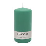 Stumpenkerze aus Paraffin, Smaragd, WENZEL, 150/80 mm, Brenndauer ca. 73h, selbstverlöschend
