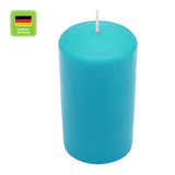 Stumpenkerze aus Paraffin, Türkis, WENZEL, 150/70 mm, Brenndauer ca. 56h, selbstverlöschend