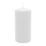 Stumpenkerze aus Paraffin, Weiß, WENZEL, 150/70 mm, Brenndauer ca. 56h, selbstverlöschend