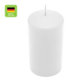 Stumpenkerze aus Paraffin, Weiß, WENZEL, 150/70 mm, Brenndauer ca. 56h, selbstverlöschend