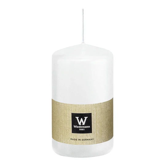 Stumpenkerze aus Paraffin, Weiß, Wiedemann, 100/58 mm, Brenndauer ca. 33h