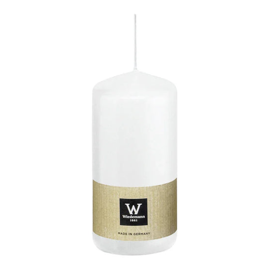 Stumpenkerze aus Paraffin, Weiß, Wiedemann, 200/78 mm, Brenndauer ca. 119h