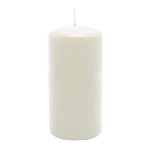 Stumpenkerze aus Paraffin, Wollweiß, WENZEL, 150/70 mm, Brenndauer ca. 56h, selbstverlöschend
