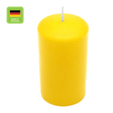 Stumpenkerze aus Paraffin, Zitrone, WENZEL, 100/60 mm, Brenndauer ca. 29h, selbstverlöschend