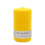 Stumpenkerze aus Paraffin, Zitrone, WENZEL, 100/60 mm, Brenndauer ca. 29h, selbstverlöschend