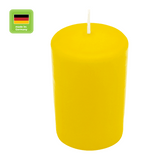 Stumpenkerze aus Paraffin, Zitrone, WENZEL, 100/70 mm, Brenndauer ca. 34h, selbstverlöschend