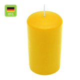 Stumpenkerze aus Paraffin, Zitrone, WENZEL, 120/80 mm, Brenndauer ca. 56h, selbstverlöschend